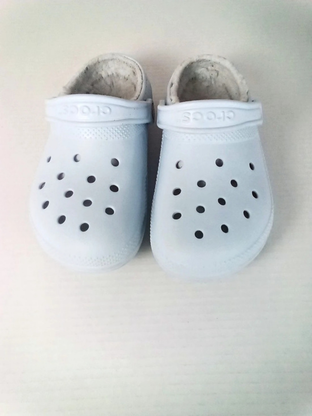Crocs Classic Lined Clog Fuzzy Lined Lt Blue W6 M4